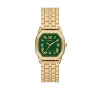 Fossil Women's Harlow Green Dial Three Hand Gold Tone Stainless Steel Bracelet Watch