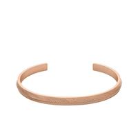 Fossil Women's Harlow Linear Texture Rose Gold-Tone Stainless Steel Cuff Bracelet, JF04661791