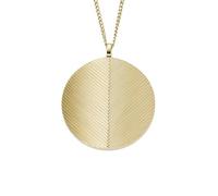 Fossil Women's Harlow Locket Collection Gold-Tone Stainless Steel Pendant Necklace, JF04738710