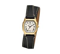 Fossil Women's Harlow Three-Hand Black Leather Watch, Black