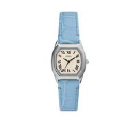 Fossil Women's Harlow Three-Hand Stainless Steel Bracelet Watch, Blue Leather/Silver, Modern