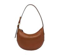 Fossil Women's Harwell Leather Crescent Purse Handbag for Women, Medium Brown, One Size