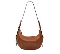 Fossil Women's Harwell Leather Hobo Purse Handbag for Women, Brown, One Size