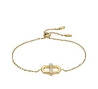 Fossil Women's Heritage D-Link Glitz Gold-Tone Stainless Steel Chain Bracelet, JF04584710