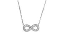 Fossil Women's Infinity Sterling Silver Pendant Necklace, JFS00632040