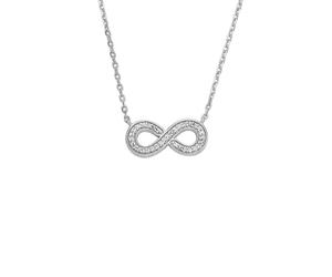 Fossil Women's Infinity Sterling Silver Pendant Necklace, JFS00632040