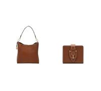 FOSSIL Women's Jessie Brown Leather Bag and Harwell Wallet, Set