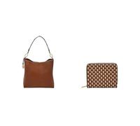 FOSSIL Women's Jessie Brown Leather Bag and Logan Wallet, Set