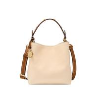 Fossil Women's Jessie Leather Small Bucket Crossbody Bag, Vanilla