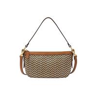 Fossil Women's Jolie Leather Small Shoulder Bag Purse Handbag for Women, Chevron Straw, One Size