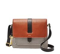 Fossil Women's Kinley Large or Small Crossbody Purse Handbag for Women, Brown Stripe, Small