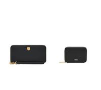 Fossil Women's Lennox and Logan Black Leather Wallet, Set