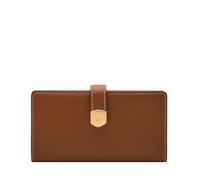 Fossil Women's Lennox Leather Tab Clutch Wallet, Medium Brown (Model: SL10036200), Medium Brown