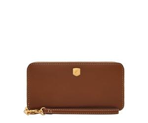 Fossil Women's Lennox Zip Wallet, Medium Brown