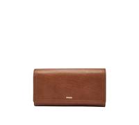 Fossil Women's Logan Flap Clutch Wallet, Brown, One Size