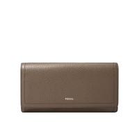 Fossil Women's Logan Flap Clutch Wallet, Smoke