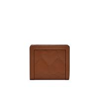 Fossil Women's Logan Leather RFID Blocking Small Bifold Wallet, Brown Hearts