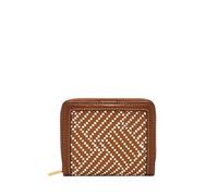 Fossil Women's Logan RFID Mini Multifunction Wallet, Saddle Woven