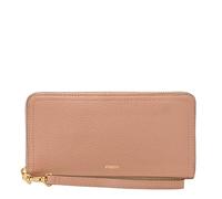 Fossil Women's Logan RFID Zip Around Clutch Wallet, Tranquil Pink