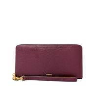 Fossil Women's Logan Zip Around Clutch Wallet, Berry