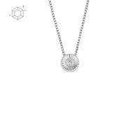 Fossil Necklace for Women Sterling Silver, Length: 356mm+51mm, Width: 8.7mm, Height: 8.7mm Silver Sterling Silver Necklace, JFS00618040