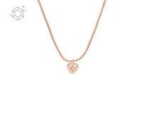 FOSSIL Womens Necklace TRUE LOVE JFS00610791 Sterling 925% Gold Rose Heart