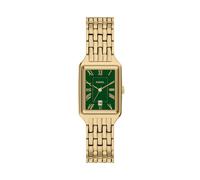 Fossil Women's Raquel Green Dial Three Hand Gold Tone Stainless Steel Bracelet Watch
