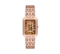 Fossil Women's Raquel Quartz Stainless Steel Three Dial Watch, Rose Gold/Brown, 26MM, Raquel