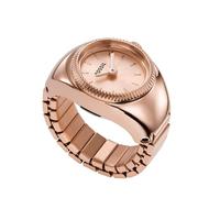 Fossil Women's Rose Gold Tone Stainless Steel 15mm Watch Ring