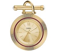 Fossil Women's Scarlette Three-Hand Gold-Tone Stainless Steel Watch Brooch