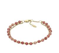 Fossil Women's All Stacked Up Pink Rhodochrosite Multi-Strand Bracelet, JF04682710