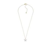 Fossil Necklace for Women Radiant Wings White Mother of Pearl Butterfly Chain Necklace, Length: 406mm+60mm, Width: 13.2mm, Height: 11mm, JF04424710