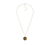 FOSSIL Women's Stainless Steel with lobster clasp closure Round zodiac pendant necklace