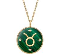 Fossil Women's Stainless Steel with lobster clasp closure Round zodiac pendant necklace