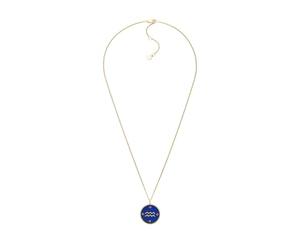 Fossil Women's Stainless Steel with lobster clasp closure Round zodiac pendant necklace