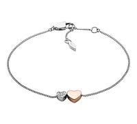 Fossil Women's Stainless steel with lobster clasp closure slim chain bracelet