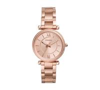 Fossil Watch for Women Carlie, Quartz Movement, 35 mm Rose Gold Stainless Steel Case with a Stainless Steel Strap, ES4301