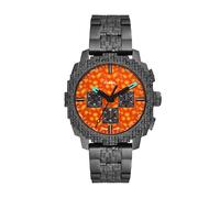 Fossil x Minecraft Limited-Edition The Nether Orange Dial Gunmetal Stainless Steel Chronograph Watch