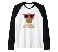 Fossilized But Fabulous Funny Old Senior Trilobite Fossil Raglan Baseball Tee