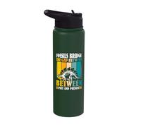 Fossils Bridge The Gap - Dinosaur Paleontologist Stainless Steel Insulated Water Bottle