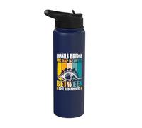 Fossils Bridge The Gap - Dinosaur Paleontologist Stainless Steel Insulated Water Bottle