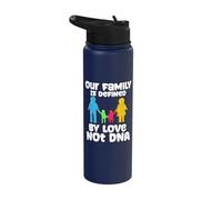 Foster Care Our Family is Defined by Love Not DNA Adoption Stainless Steel Insulated Water Bottle