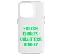 Foster Charity Volunteer Donate Retro Philanthropist Present Case for iPhone 14 Pro