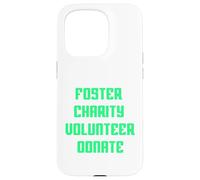 Foster Charity Volunteer Donate Retro Philanthropist Present Case for iPhone 15 Pro