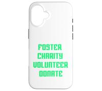 Foster Charity Volunteer Donate Retro Philanthropist Present Case for iPhone 16