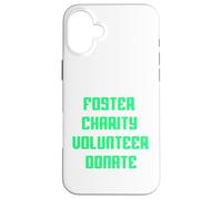 Foster Charity Volunteer Donate Retro Philanthropist Present Case for iPhone 16 Plus