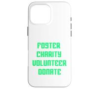 Foster Charity Volunteer Donate Retro Philanthropist Present Case for iPhone 16 Pro Max