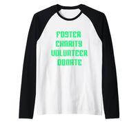 Foster Charity Volunteer Donate Retro Philanthropist Present Raglan Baseball Tee