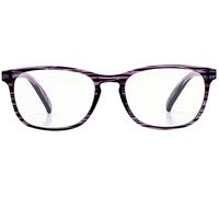 Foster Grant Constance Elana Reading Glasses for Women +2.00 - Soft Square Frame in Translucent Purple with Spring Hinges, Scratch-Resistant Lenses & Protective Case