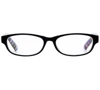 Foster Grant Eye Care Milan Reading Glasses for Men & Women +1.00 - Frame in Glossy Black and Blue with Spring Hinges, Scratch-Resistant Lenses & Sustainable Pouch